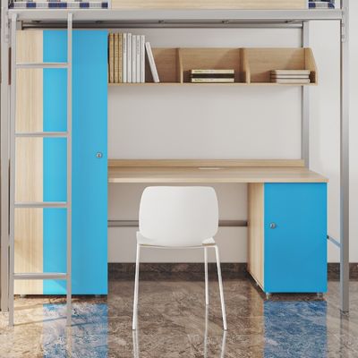 Space-Saving and Customizable Student Bunk Bed with Desk for School Dormitory Furniture