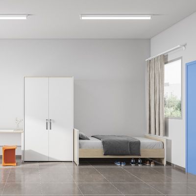 kaufen Modernes, platzsparendes und vielseitiges Studentenbett mit Schreibtischunterstützung online manufacture
