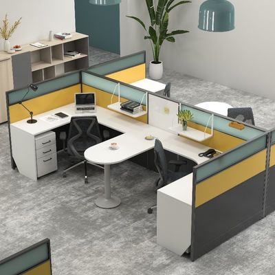 kaufen Moderne 4 Personen Büromöbel Personal Executive Workstation Tisch Mit Metle Bein Unterstützung Anpassung online manufacture