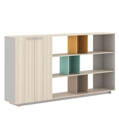 Nordic Oak Color File Cabinet Upper Display Cabinet made in Foshan factory Myidea Lower Layer With Lock Cabinet Customized