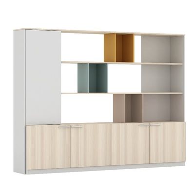 Nordic Oak Color File Cabinet Upper Display Cabinet made in Foshan factory Myidea Lower Layer With Lock Cabinet Customized