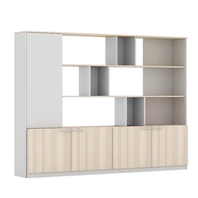 Nordic Oak Color File Cabinet Upper Display Cabinet made in Foshan factory Myidea Lower Layer With Lock Cabinet Customized
