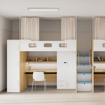 kaufen Nicht rutschfähige, leise Lagerung Leiter Anpassung und dickes Geländer 4600*900*2120 Apartment Bett für Kinder/Jugendliche/Junge Erwachsene Made in Foshan Factory Myidea online manufacture
