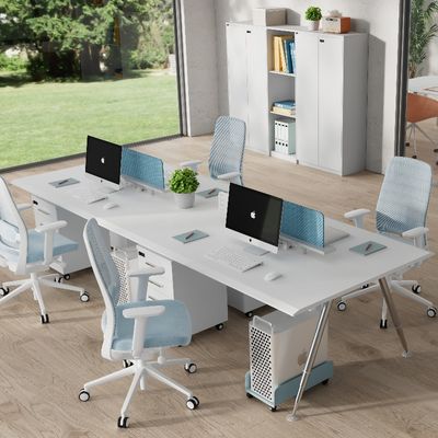 kaufen 4-Personen-Büro-Schreibtisch Einfache und moderne Trennwand mit Speicherschrank Unterstützung Anpassung online manufacture