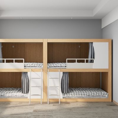kaufen Jugendfreundliches Zwillingsbett aus Stahl und Holz für Schlafzimmer oder Wohnung online manufacture