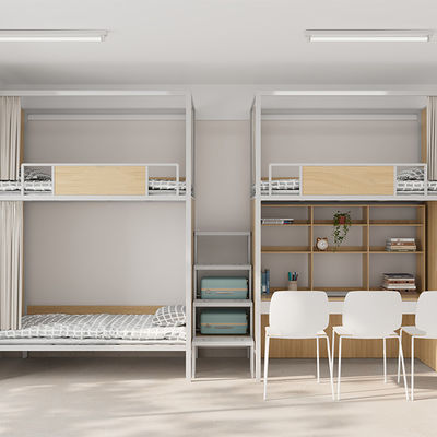 kaufen Modernes Design Metall Bunk Bett Mit Schreibtisch Hohe Stabilität Möbel Wohnung Unterstützung Anpassung online manufacture