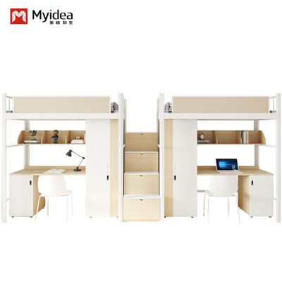 Contemporary Bunk Bed With Desk For School Dormitory Furniture Support customization