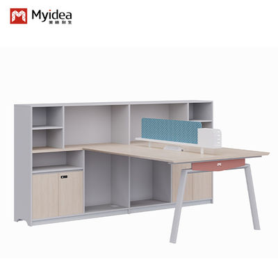 Two-Person Staff Desk Partition Separated