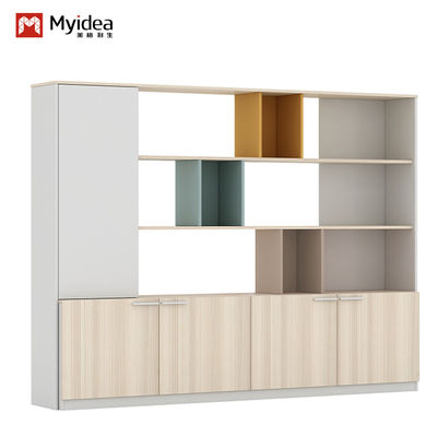Nordic Oak Color File Cabinet Upper Display Cabinet made in Foshan factory Myidea Lower Layer With Lock Cabinet Customized