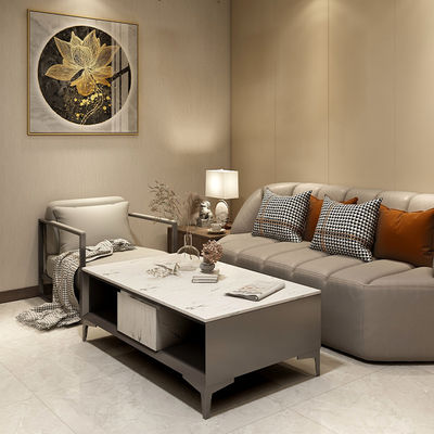 Besorgen Modern Luxury Contemporary Holzpaneel Unterstützung Anpassung Kaffeetische Vielseitig Büro- und Wohnzimmermöbel mit Marmor Für Tee- und Hotelgebrauch online manufacture