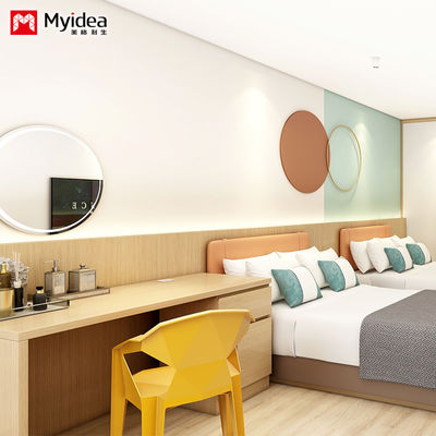 Single Occupancy Wooden Cabinet Table with Side Drawers and Office Desk Panel Used in Commercial Furniture Custom Design