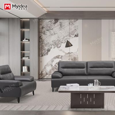 kaufen Moderne Büromöbel Hotel Lobby CEO Raum Empfang Leder Bürosofa Set online manufacture