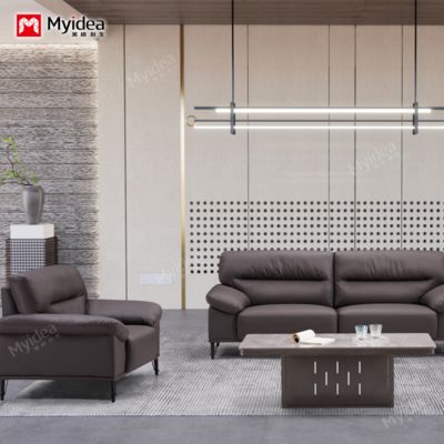 kaufen Einfaches Luxus-Bürosofa-Set aus Massivholzrahmen, leichter Luxus, Business-Büromöbel, Bibliothekssofa online manufacture