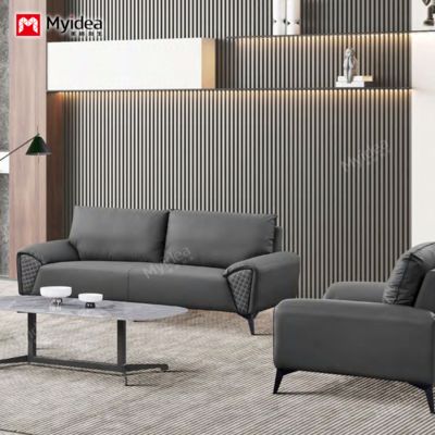 kaufen Neues Sofa für die Geschäftsrezeption, neues Büro aus Katzenleder, hochwertiges Rezeptionsofa für Gäste. online manufacture