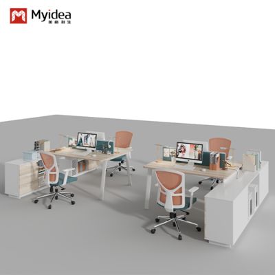 kaufen Foshan Büromöbelfabrik-Schreibtisch für zwei Personen mit Schrank, abschließbarer Bürotisch, Computer-Schreibtisch im Bildschirmstil online manufacture