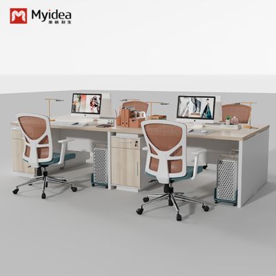 kaufen Neuer Büroschreibtisch und Stuhl-Kombination, einfach und modern, Büroschreibtisch Computertisch 4/6/2, Doppel-4-Personen-Schreibtisch online manufacture