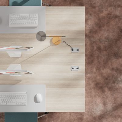 New Staff Office Desk And Chair Combination, Simple And Modern, Staff Desk Computer Desk 4/6/2, Double 4-Person Desk