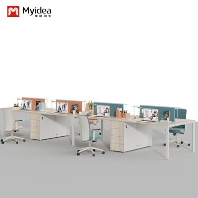 kaufen Zwei Personen gegenüber, vier Personen, Schreibtisch mit Schubladen, Schreibtisch für Mitarbeiter des Unternehmens mit Schreibtischbildschirm, Schreibtisch für Mitarbeiter, Schreibtisch für Computer online manufacture