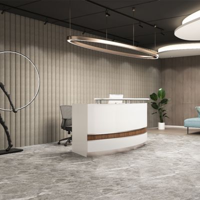 kaufen Firmenrezeption, Rezeption, einfache moderne Büro-Rezeption, geschwungene Hotellobby, Bar-Schalter, Kasse online manufacture