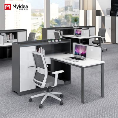 kaufen Moderner minimalistischer L-förmiger Bürotisch zur Aufbewahrung, praktischer Computertisch, einseitiger Mitarbeiter-Bildschirm-Schreibtisch online manufacture
