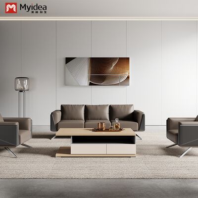 kaufen Moderne umweltfreundliche kommerzielle Ledersofa-Fabrik mit Metallbeinen Großhandel online manufacture