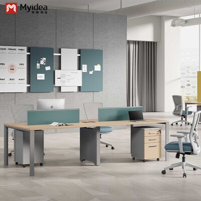 Two Staff Members Facing Each Other, Office Desk wholesale, Steel foot style, Office Furniture Desk wholesale