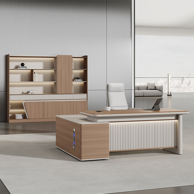 kaufen Premium gekrümmter PVC-beschichteter Schreibtisch für Führungskräfte online manufacture