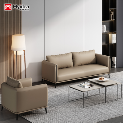 kaufen Moderne Bürosofa, moderne Rezeption, Geschäftsrezeption, Verhandlungsbereich, Freizeitbereich, Ledersofa, Couchtisch Kombination online manufacture