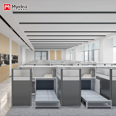 kaufen Büro-Schreibtisch mit integriertem Klappschlafbett und Privatsphäre-Bildschirm online manufacture