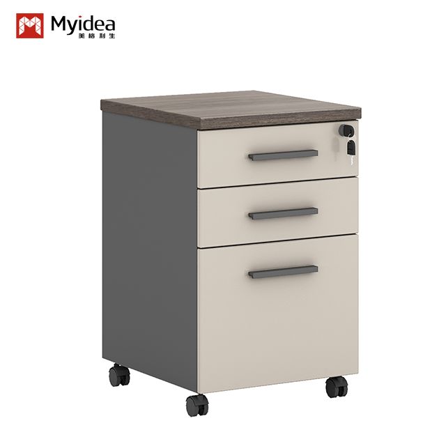Flexible And Silent Mobile Board Activity Cabinet For Office Document And Data Storage, Low Cabinet With Lock, Staff Desk Side Office Cabinet
