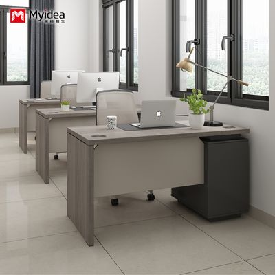 Moderner minimalistischer Bürotisch für Stauraum, praktischer Computertisch, einseitiger Mitarbeiter-Trennwandschreibtisch