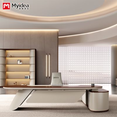 Individualisierung modisch, leichter Luxus, großer Chef, Chefschreibtisch, leitender Angestellter Schreibtisch, Vorsitzender Bürotisch, Aufbewahrungsschreibtisch