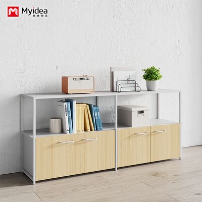 MYIDEA Classic Zwei-Schicht-Tee-Wasser-Schrank Firma Büro-Display-Partitionsschrank Dokumentenspeicher Schrank
